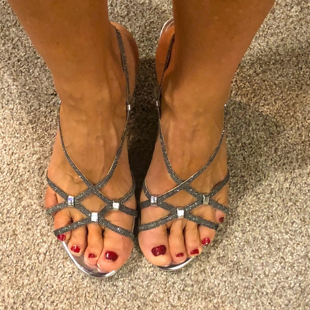 Dressy glitter sandals